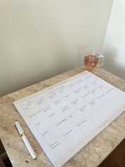 Monthly Desktop Planner Notepad