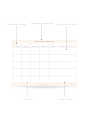 Monthly Desktop Planner Notepad